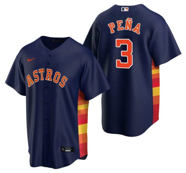 Houston Astros #3 Jeremy Pena Navy Cool Base Stitched Jersey