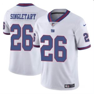 New York Giants #26 Devin Singletary White Color Rush Limited Stitched Jersey