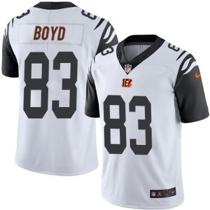 Bengals #83 Tyler Boyd White Stitched Limited Rush Nike Jersey