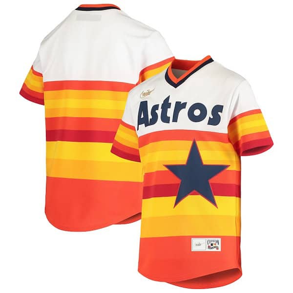 Houston Astros Home Cooperstown Collection Team Cool Base Stitched Baseball Jersey