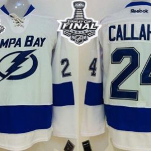 Lightning #24 Ryan Callahan White 2015 Stanley Cup Stitched Jersey