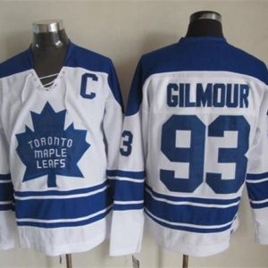 Maple Leafs #93 Doug Gilmour White CCM Throwback Third Stitched Jersey