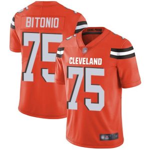 Cleveland Browns #75 Joel Bitonio Orange Vapor Untouchable Limited Stitched Jersey