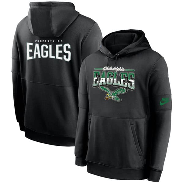 Philadelphia Eagles Black Sideline Pullover Hoodie