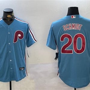 Philadelphia Phillies #20 Mike Schmidt Blue Cool Base Stitched Jersey