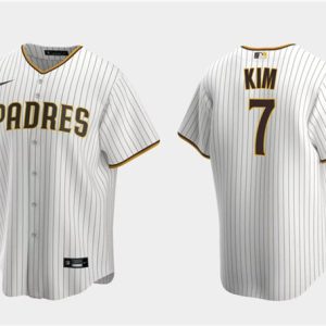 San Diego Padres #7 Ha-Seong Kim White Cool Base Stitched Jersey