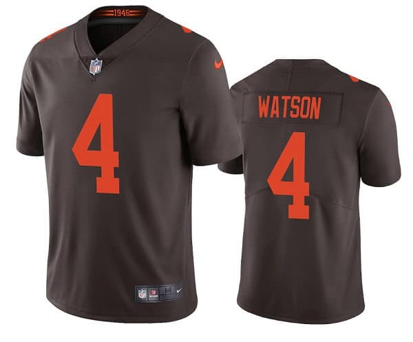 Cleveland Browns #4 Deshaun Watson Brown Color Rush Vapor Untouchable Limited Stitched Jersey