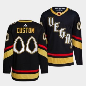 Vegas Golden Knights Custom 2022 Black Reverse Retro 2.0 Stitched Jersey