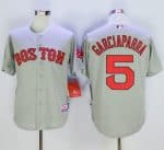 Red Sox #5 Nomar Garciaparra Grey Cool Base Stitched Jersey