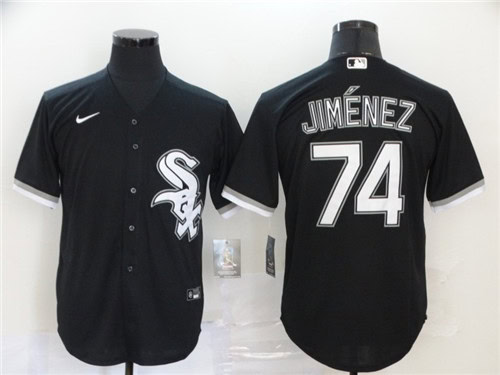 Chicago White Sox Blank #74 Eloy Jim¨¦nez Black Cool Base Stitched Jersey
