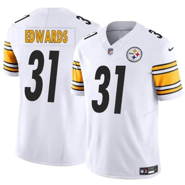 Pittsburgh Steelers #31 Daijun Edwards White 2024 F.U.S.E. Vapor Untouchable Limited Stitched Jersey