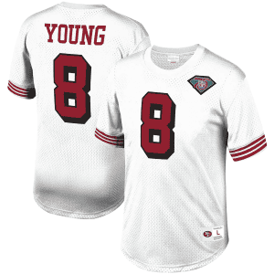 San Francisco 49ers #8 Steve Young White Stitched Jersey