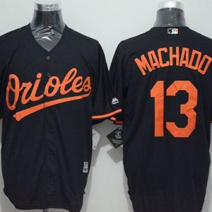 Orioles #13 Manny Machado Black New Cool Base Stitched Jersey