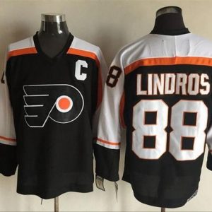 Flyers #88 Eric Lindros Black CCM Throwback Stitched Jersey