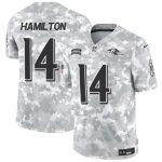 Baltimore Ravens #14 Kyle Hamilton 2024 F.U.S.E. Arctic Camo Salute To Service Limited Stitched Jersey