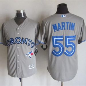 Blue Jays #55 Russell Martin Grey New Cool Base Stitched Jersey