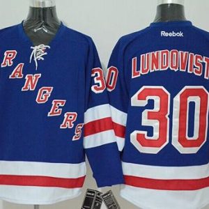 Rangers #30 Henrik Lundqvist Blue Stitched Jersey