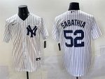 New York Yankees #52 C.C. Sabathia White Cool Base Stitched Jersey