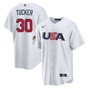 USA #30 Kyle Tucker 2023 White World Classic Stitched Jersey