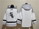 Chicago White Sox Blank White Ageless Must-Have Lace-Up Pullover Hoodie