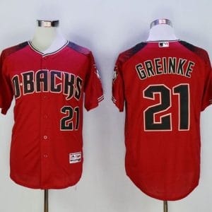 Diamondbacks #21 Zack Greinke Red Brick New Cool Base Stitched Jersey