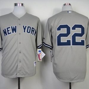Yankees #22 Jacoby Ellsbury Grey Stitched Jersey