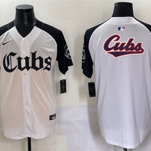 Chicago Cubs Team Big Logo White Black 'Gothic North Side Edition' Vapor Premier Limited Stitched Jersey