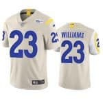 Los Angeles Rams #23 Kyren Williams Bone Vapor Untouchable Limited Stitched Football Jersey