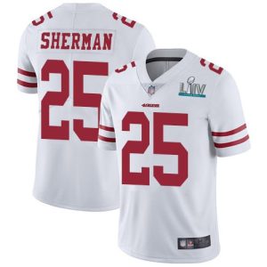 San Francisco 49ers #25 Richard Sherman White Super Bowl LIV Vaper Untouchable Limited Stitched Jersey