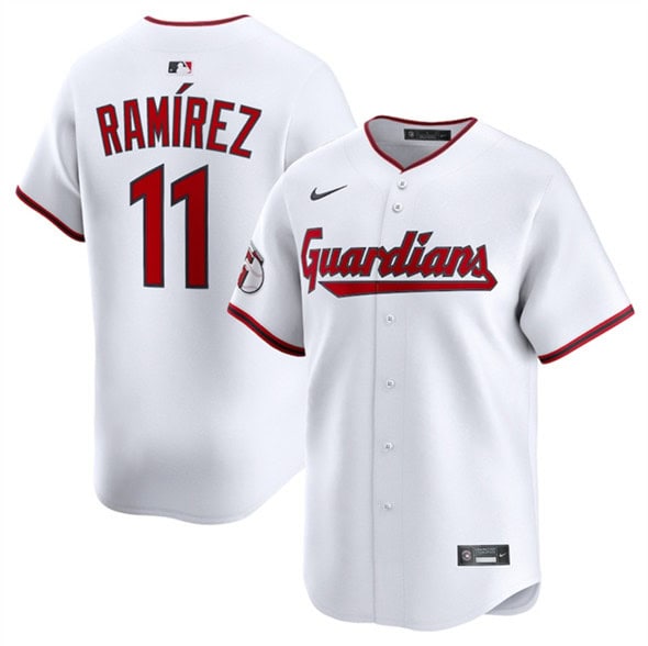 Cleveland Guardians #11 Jose Ramirez White Home Limited Stitched Jersey