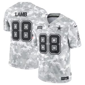 Dallas Cowboys #88 CeeDee Lamb Arctic Camo 2024 F.U.S.E. Salute To Service Limited Stitched Jersey