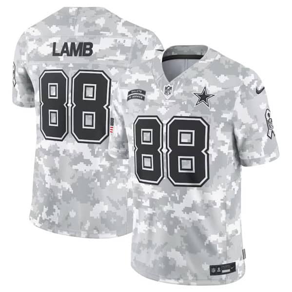Dallas Cowboys #88 CeeDee Lamb Arctic Camo 2024 F.U.S.E. Salute To Service Limited Stitched Jersey