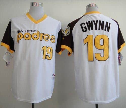Padres #19 Tony Gwynn White 1978 Turn Back The Clock Stitched Jersey