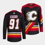Calgary Flames #91 Nazem Kadri Black 2022-23 Reverse Retro Stitched Jersey