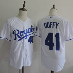 Royals #41 Danny Duffy White New Cool Base Stitched Jersey