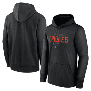 Baltimore Orioles Black Pregame Performance Pullover Hoodie