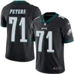 Eagles #71 Jason Peters Black Stitched Limited Rush Nike Jersey