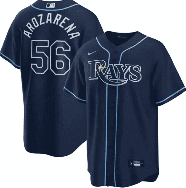 Tampa Bay Rays #56 Randy Arozarena Navy Cool Base Stitched Jersey