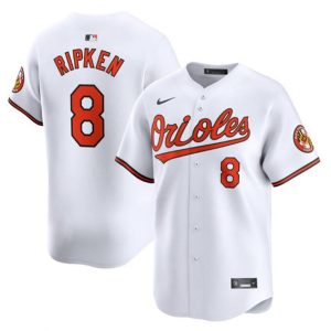 Baltimore Orioles #8 Cal Ripken Jr. White 2024 Home Limited Cool Base Stitched Jersey