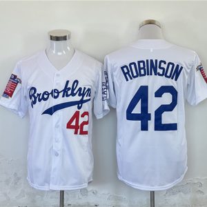 Los Angeles Dodgers #42 Jackie Robinson White Stitched Jersey