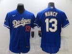 Los Angeles Dodgers #13 Max Muncy Royal Blue Championship Flex Base Sttiched Jersey