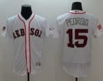 Red Sox #15 Dustin Pedroia White Fashion Stars Stripes Flexbase Authentic Stitched Jersey