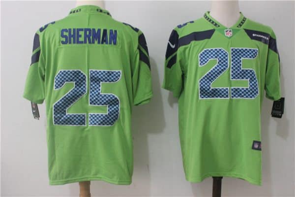 Seattle Seahawks #25 Richard Sherman Green Stitched Vapor Untouchable Limited Nike Jersey