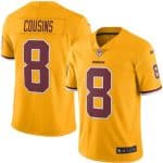 Redskins #8 Kirk Cousins Gold Stitched Limited Rush Nike Jersey