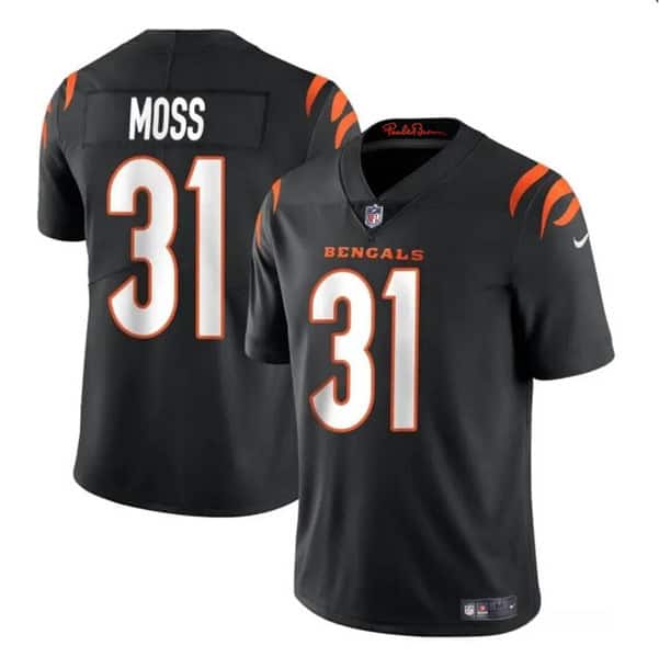 Cincinnati Bengals #31 Zack Moss Black Vapor Untouchable Limited Stitched Jersey