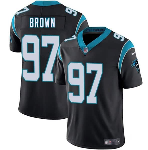 Carolina Panthers #97 Bobby Brown Black 2025 Vapor Limited Stitched Jersey