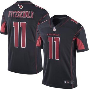 Cardinals #11 Larry Fitzgerald Black Stitched Limited Rush Nike Jersey