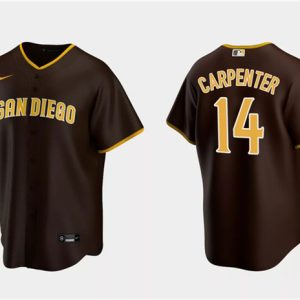 San Diego Padres #14 Matt Carpenter Brown Cool Base Stitched Jersey