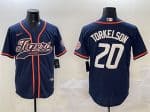 Detroit Tigers #20 Spencer Torkelson Navy With Patch Cool Base Stitched Jersey