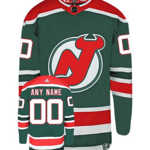 New Jersey Devils Green Personalized Reverse Retro Authentic Stitched NHL Jersey